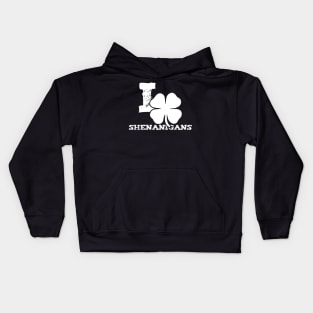 I Clover Shenanigans Funny St Patricks Day Kids Hoodie